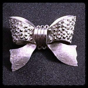 Custom Sterling Silver Bow Broach